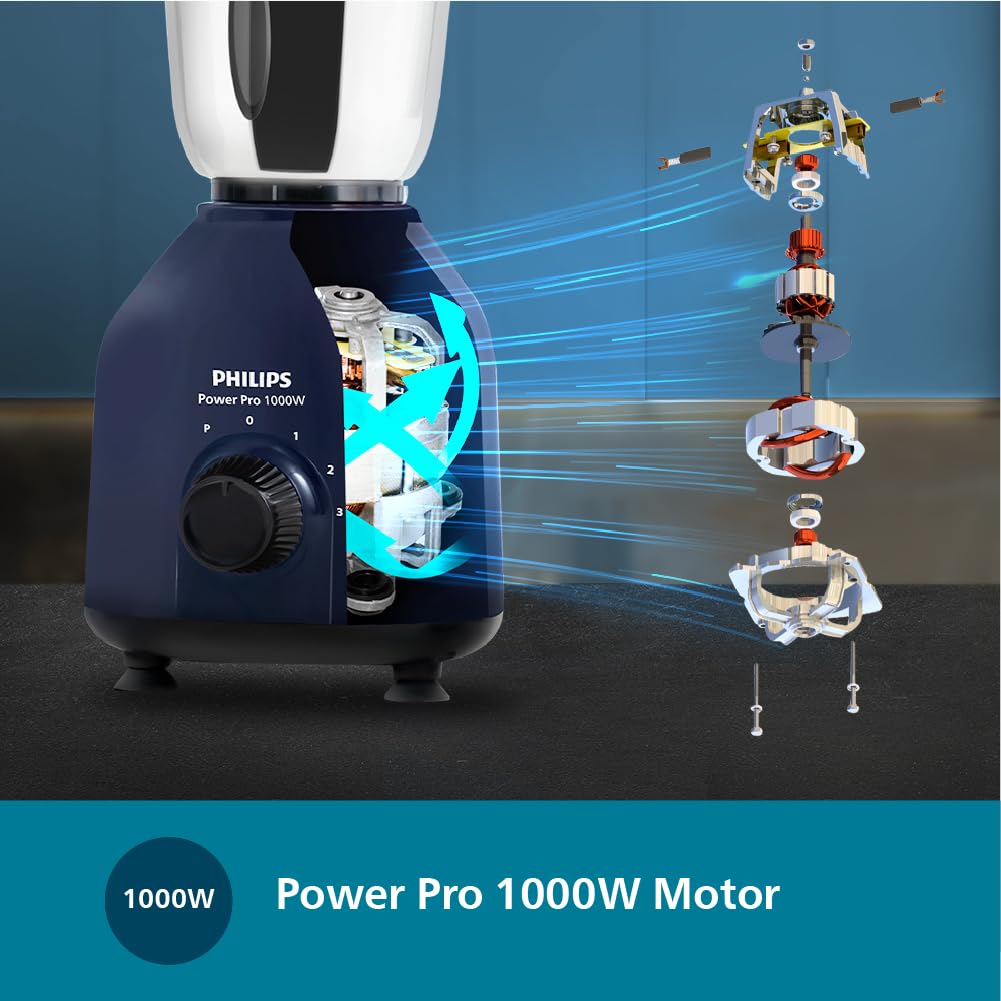 Philips HL7714/01 1000 W PowerPro Motor Mixer Grinder 4 Jars